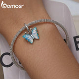 925 Sterling Zircon Butterfly Pendant for Bracelet & Bangle DIY