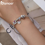 925 Sterling Silver Heart Charm Pendant for Mom
