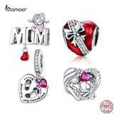 925 Sterling Silver Heart Charm Pendant for Mom