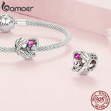 925 Sterling Silver Heart Charm Pendant for Mom