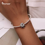 925 Silver Heart Moonstone Star Moon Charms Pendant DIY Jewelry