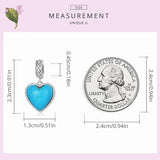 925 Silver Turquoise Heart Pendant Charms for Bracelet & Necklace