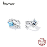 925 Silver CZ Ear Buckle Earrings for Women S925 Fine Jewelry