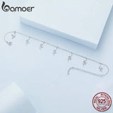 925 Silver Snake Anklet Platinum Plated Foot Jewelry