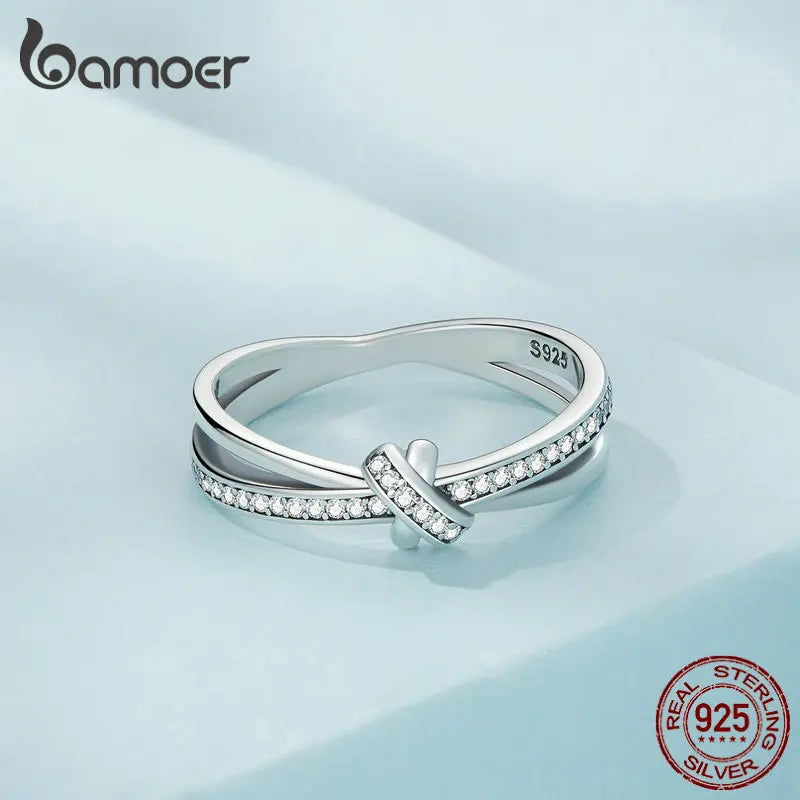 925 Sterling Silver Vintage Knot Band Ring for Women