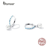 925 Silver Turquoise Shell Bead Drop Earrings Wedding Jewelry