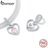 S925 Vintage Pattern Charms Pink & Purple CZ Pendant