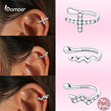 Bamoer Silver 925 Heart Rose Dragonfly Ear Clip Earring for Women