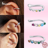 Bamoer Silver 925 Heart Rose Dragonfly Ear Clip Earring for Women
