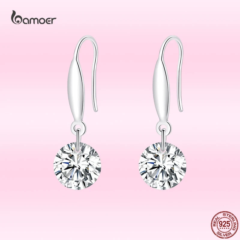 925 Silver Zircon Ear Studs for Women Wedding Jewelry
