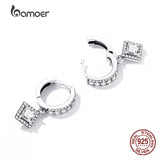 925 Silver CZ Drop Earrings for Women Wedding Jewelry