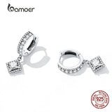 925 Silver CZ Drop Earrings for Women Wedding Jewelry