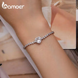 925 Silver Zircon Bracelet for Women Party Jewelry