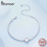 925 Silver Zircon Bracelet for Women Party Jewelry
