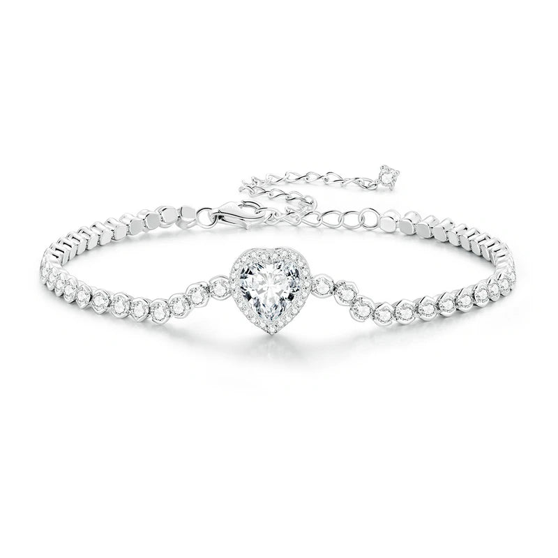925 Silver Zircon Bracelet for Women Party Jewelry