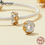 Sunflower 925 Silver Flower Charm Bead Pendant for Women DIY Jewelry