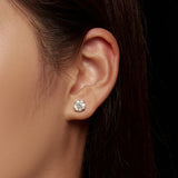 0.5CT D VVS1 EX Moissanite Stud Earrings S925 Platinum Plated Lab Diamond Gift