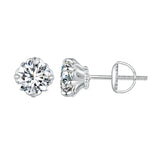 0.5CT D VVS1 EX Moissanite Stud Earrings S925 Platinum Plated Lab Diamond Gift