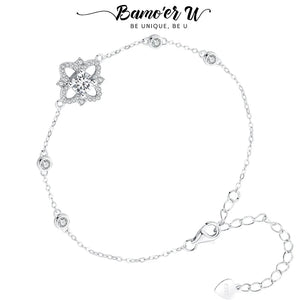0.5CT Moissanite Bracelet VVS1 EX Chain Bezel-setting Zircons Gift