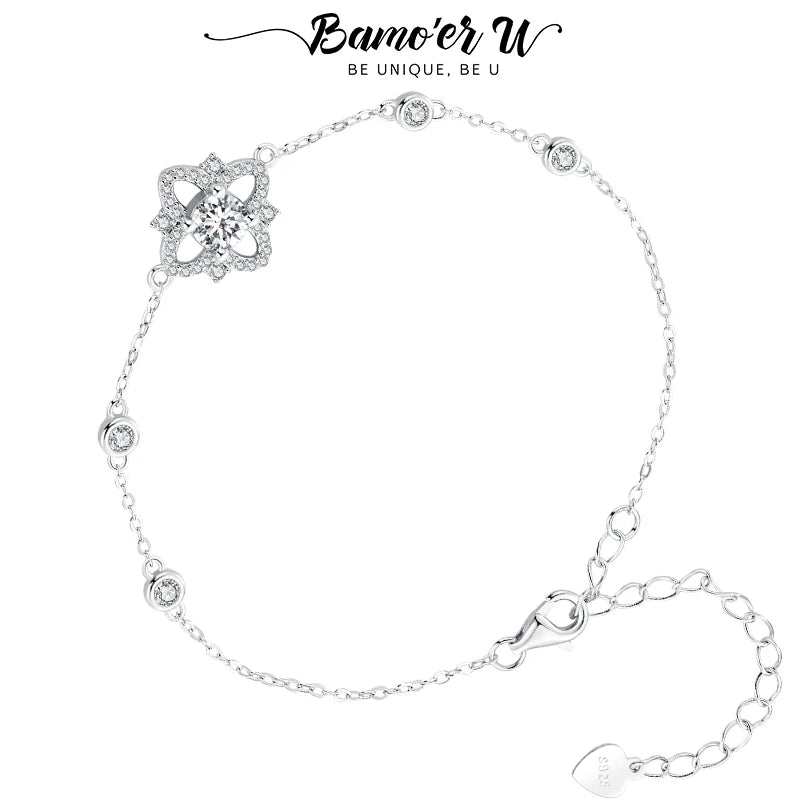 0.5CT Moissanite Bracelet VVS1 EX Chain Bezel-setting Zircons Gift