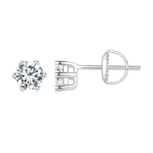 0.9CT D VVS1 Moissanite Ear Stud S925 Classic Earring
