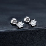 0.9CT D VVS1 Moissanite Ear Stud S925 Classic Earring