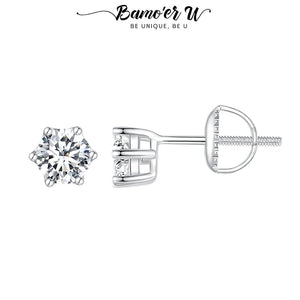 0.9CT D VVS1 Moissanite Ear Stud S925 Classic Earring