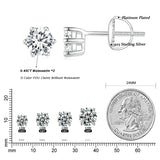 0.9CT D VVS1 Moissanite Ear Stud S925 Classic Earring