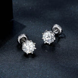 1.6CT D VVS1 EX Moissanite Stud Earrings for Women