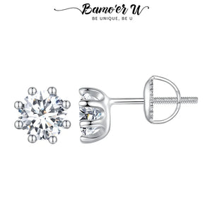 1.6CT D VVS1 EX Moissanite Stud Earrings for Women