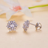 1CT Moissanite Star Ear Stud Zircon Earrings