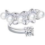 925 Silver Lace Fringe Cuff Earring Mono Ear Stud Bridal Wedding Gift