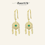 925 Silver Plated Dream Catcher Earrings for Girls