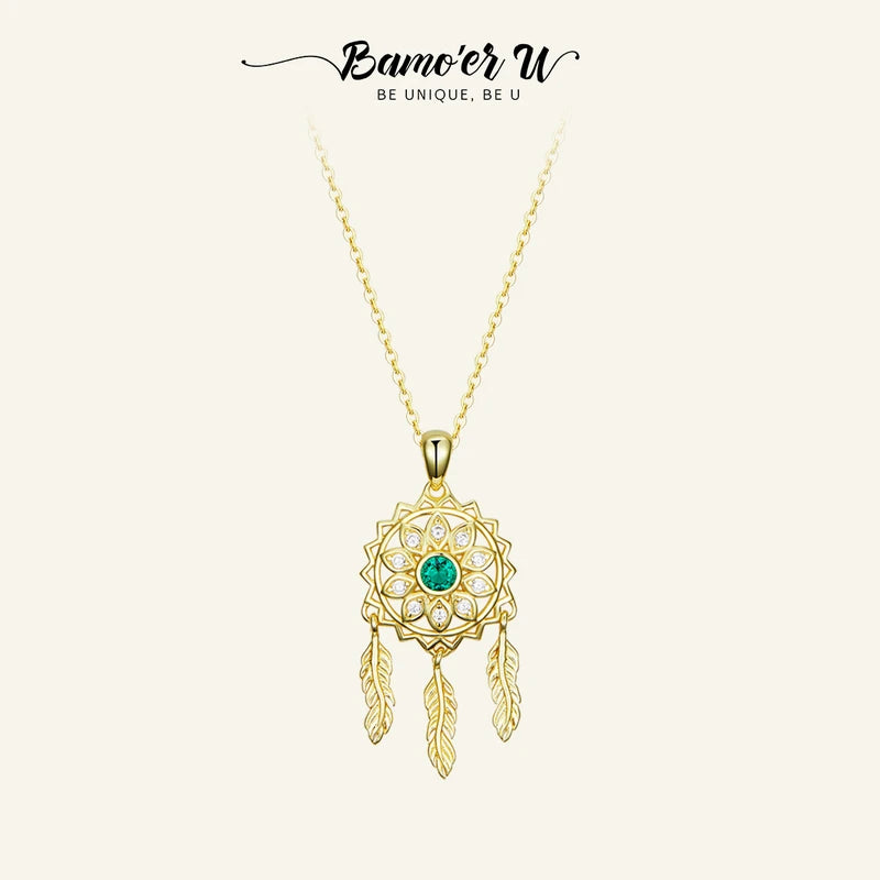 Dream Catcher Necklace for Girls 925 Silver Plated Birthday Gift Jewelry