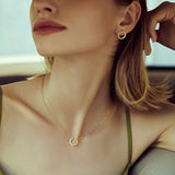 Sterling Silver Plated Braided Geometry Necklace for Girls Birthday Gift