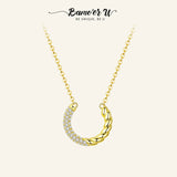Sterling Silver Plated Braided Geometry Necklace for Girls Birthday Gift