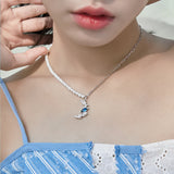 925 Sterling Silver Moon Pendant for Necklaces