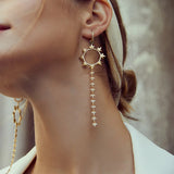 925 Silver Zircon Leaf Earrings Wedding Gift