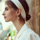 925 Silver Zircon Leaf Earrings Wedding Gift