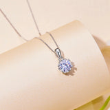 Heart-shaped Moissanite Necklace 1.0CT VVS1 EX Pendant 925 Sterling Silver