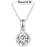 Heart-shaped Moissanite Necklace 1.0CT VVS1 EX Pendant 925 Sterling Silver