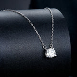Dazzling 1.0CT Moissanite Pendant Necklace 925 Sterling Silver