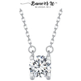 Dazzling 1.0CT Moissanite Pendant Necklace 925 Sterling Silver