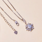 1.0CT VVS1 Moissanite Moon Hexagram Necklace S925 Silver