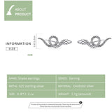925 Silver Snake Stud Earrings for Women - Fine Jewelry Gift