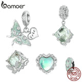 Wizard of Oz Butterfly Charm Bead 925 Sterling Silver Green Zircon Pendant