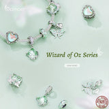 Wizard of Oz Butterfly Charm Bead 925 Sterling Silver Green Zircon Pendant
