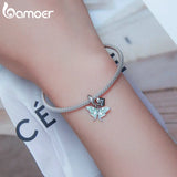 Wizard of Oz Butterfly Charm Bead 925 Sterling Silver Green Zircon Pendant