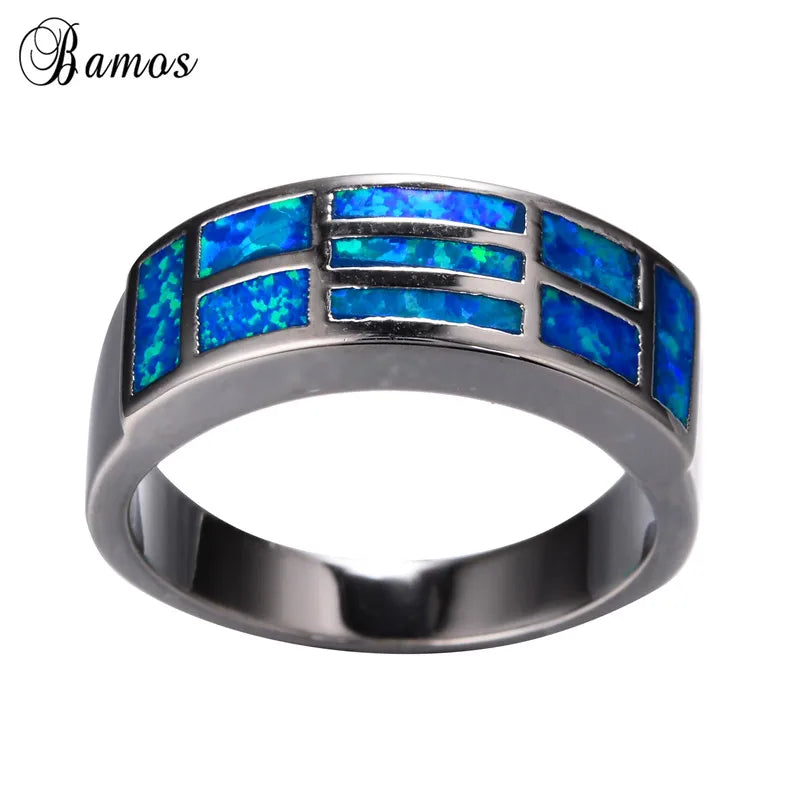 Vintage Fire Opal Ring Silver Jewelry For Women