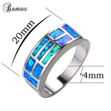 Vintage Fire Opal Ring Silver Jewelry For Women